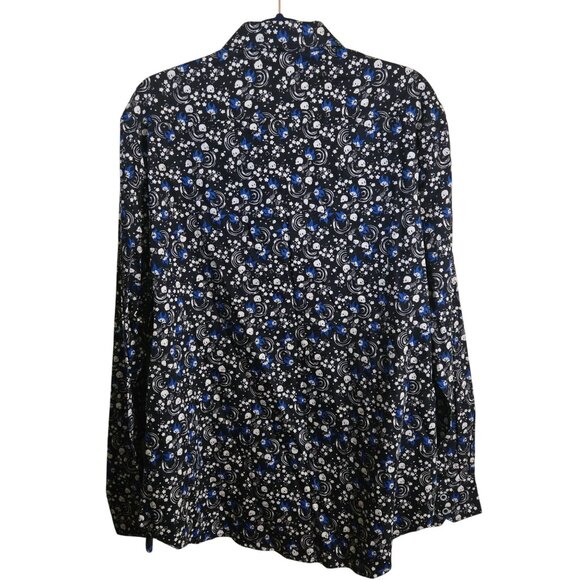 Robert Graham NWT Nobis Black Skull Fishbone Button Down Shirt Size XL - Picture 3 of 10